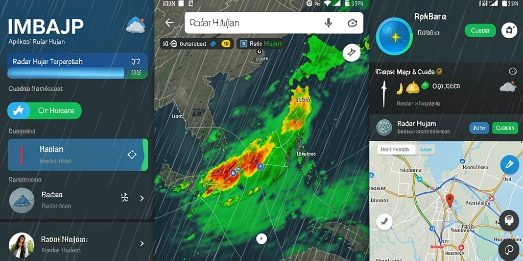 Antarmuka IMBAJP menunjukkan radar hujan secara real-time yang informatif.
