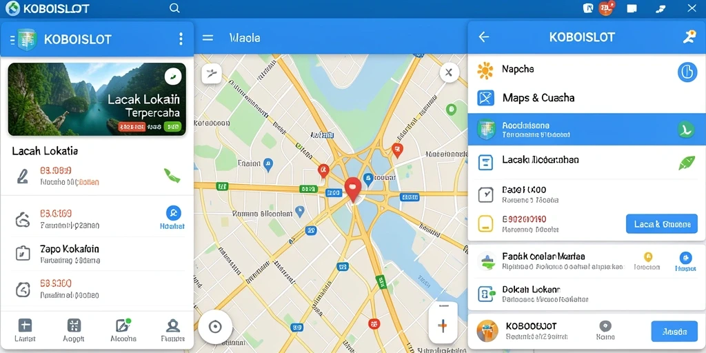 Antarmuka KOBOISLOT yang sederhana dan fungsional untuk lacak lokasi.
