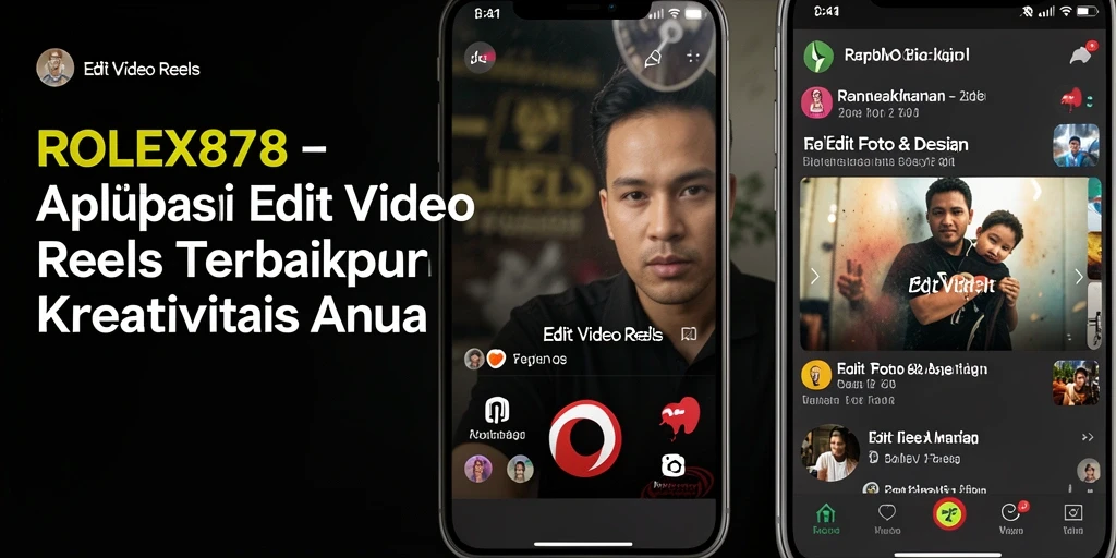 Tampilan antarmuka aplikasi ROLEX878 untuk Edit Video Reels yang intuitif.