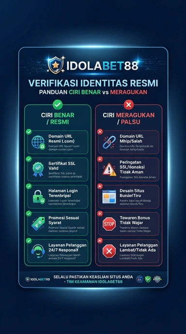 Tampilan kanal resmi idolabet88